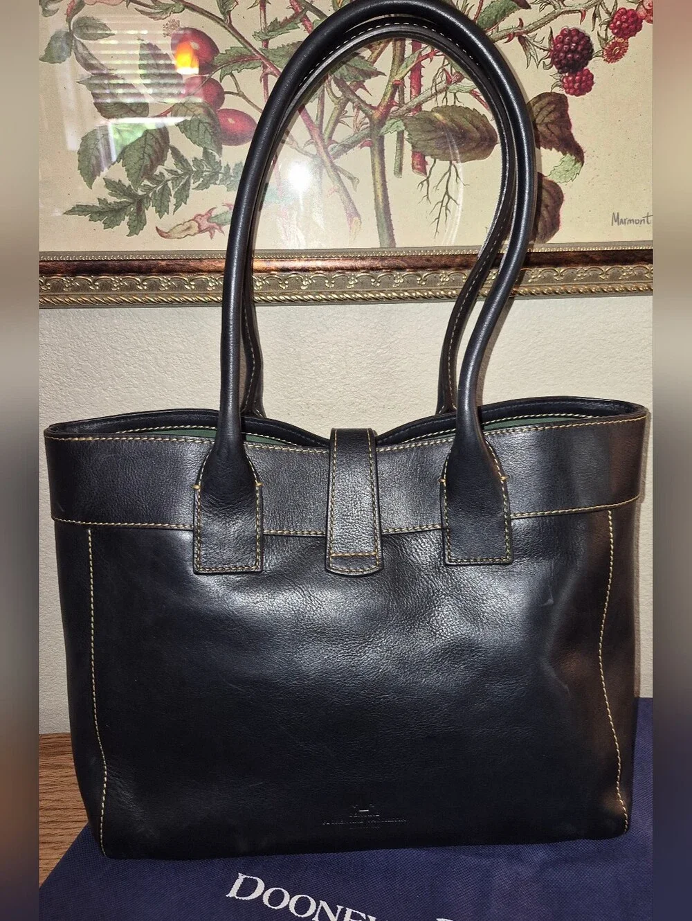 Dooney & Bourke Florentine Amelie Tote in Black, W/ Duster, J16136855